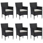Set de comedor de jardín de 7 piezas negro ratán sintético de vidaXL, Conjuntos de jardín - Ref: Foro24-3070751, Precio: 592,...
