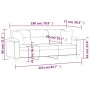 Sofá de 3 plazas con cojines tela de microfibra negro 180 cm de , Sofás - Ref: Foro24-3200980, Precio: 356,27 €, Descuento: %