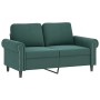 Sofá de 2 plazas con cojines terciopelo verde oscuro 120 cm de , Sofás - Ref: Foro24-3200937, Precio: 282,38 €, Descuento: %
