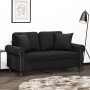 Sofá de 2 plazas con cojines terciopelo negro 120 cm de , Sofás - Ref: Foro24-3200940, Precio: 271,06 €, Descuento: %