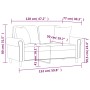 Sofá de 2 plazas con cojines terciopelo negro 120 cm de , Sofás - Ref: Foro24-3200940, Precio: 271,06 €, Descuento: %