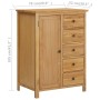 Armario de madera maciza de roble 76x52x105 cm de , Armarios roperos - Ref: Foro24-289199, Precio: 394,22 €, Descuento: %