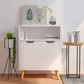 Aparador de madera de ingeniería blanco 60x30x72 cm de vidaXL, Aparadores - Ref: Foro24-326822, Precio: 83,83 €, Descuento: %