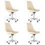 Sillas de comedor giratorias 4 unidades tela crema de , Sillas de comedor - Ref: Foro24-3085388, Precio: 252,77 €, Descuento: %