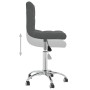 Silla de comedor giratoria tela gris oscuro de , Sillas de comedor - Ref: Foro24-3087532, Precio: 84,06 €, Descuento: %