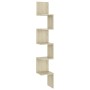 Estantería esquina pared madera roble ahumado 20x20x127,5 cm de , Estantes y estanterías - Ref: Foro24-807280, Precio: 31,12 ...