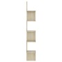 Estantería esquina pared madera roble ahumado 20x20x127,5 cm de , Estantes y estanterías - Ref: Foro24-807280, Precio: 31,12 ...