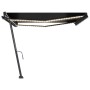 Toldo retráctil manual con luz LED gris antracita 450x300 cm de , Toldos - Ref: Foro24-3069764, Precio: 540,02 €, Descuento: %