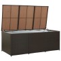 Caja de almacenaje jardín ratán sintético marrón 180x90x70 cm de , Cajas de almacenaje para exteriores - Ref: Foro24-46478, P...