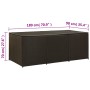 Caja de almacenaje jardín ratán sintético marrón 180x90x70 cm de , Cajas de almacenaje para exteriores - Ref: Foro24-46478, P...