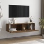 Mueble pared TV madera contrachapada roble marrón 120x30x30 cm de , Muebles TV - Ref: Foro24-815101, Precio: 83,15 €, Descuen...
