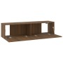 Mueble pared TV madera contrachapada roble marrón 120x30x30 cm de , Muebles TV - Ref: Foro24-815101, Precio: 83,15 €, Descuen...