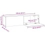Mueble pared TV madera contrachapada roble marrón 120x30x30 cm de , Muebles TV - Ref: Foro24-815101, Precio: 83,15 €, Descuen...