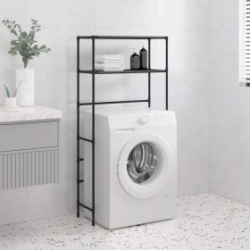 Estantería 2 niveles sobre lavadora hierro negro 69x28x143 cm de , Toalleros - Ref: Foro24-343131, Precio: 27,83 €, Descuento: %