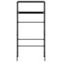 Estantería 2 niveles sobre lavadora hierro negro 69x28x143 cm de , Toalleros - Ref: Foro24-343131, Precio: 27,83 €, Descuento: %