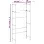 Estantería 2 niveles sobre lavadora hierro negro 69x28x143 cm de , Toalleros - Ref: Foro24-343131, Precio: 27,83 €, Descuento: %