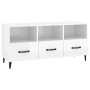 Mueble de TV madera contrachapada blanco brillo 102x35x50 cm de , Muebles TV - Ref: Foro24-812615, Precio: 58,78 €, Descuento: %