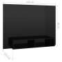 Mueble TV de pared contrachapado negro brillante 120x23,5x90 cm de , Muebles TV - Ref: Foro24-808276, Precio: 63,72 €, Descue...