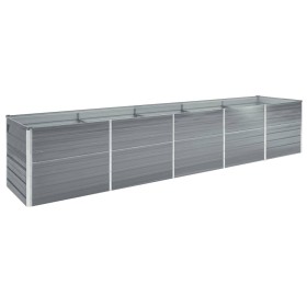 Arriate de acero galvanizado gris 400x80x45 cm de , Maceteros y jardineras - Ref: Foro24-47056, Precio: 82,21 €, Descuento: %