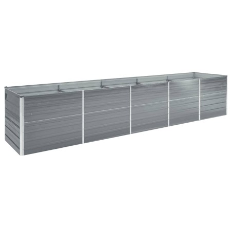 Arriate de acero galvanizado gris 400x80x45 cm de , Maceteros y jardineras - Ref: Foro24-47056, Precio: 82,21 €, Descuento: %