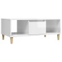 Mesa de centro madera contrachapada blanco brillo 90x50x36,5 cm de , Mesas de centro - Ref: Foro24-821062, Precio: 49,21 €, D...