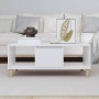 Mesa de centro madera contrachapada blanco brillo 90x50x36,5 cm de , Mesas de centro - Ref: Foro24-821062, Precio: 49,21 €, D...