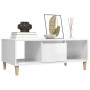 Mesa de centro madera contrachapada blanco brillo 90x50x36,5 cm de , Mesas de centro - Ref: Foro24-821062, Precio: 49,21 €, D...