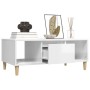 Mesa de centro madera contrachapada blanco brillo 90x50x36,5 cm de , Mesas de centro - Ref: Foro24-821062, Precio: 49,21 €, D...