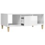 Mesa de centro madera contrachapada blanco brillo 90x50x36,5 cm de , Mesas de centro - Ref: Foro24-821062, Precio: 49,21 €, D...