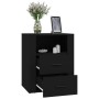 Mesita de noche madera contrachapada negro 50x36x60 cm de , Mesitas de noche - Ref: Foro24-816729, Precio: 76,59 €, Descuento: %