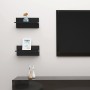 Estantes de pared 2 unidades negro brillo 40x11,5x18 cm de , Estantes y estanterías - Ref: Foro24-807311, Precio: 17,80 €, De...