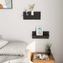 Estantes de pared 2 unidades negro brillo 40x11,5x18 cm de , Estantes y estanterías - Ref: Foro24-807311, Precio: 17,80 €, De...