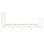 Estructura de cama con cabecero madera maciza blanco 140x200 cm de vidaXL, Camas y somieres - Ref: Foro24-3193922, Precio: 13...