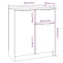Aparador de madera contrachapada blanco 60x30x70 cm de , Aparadores - Ref: Foro24-811106, Precio: 82,55 €, Descuento: %