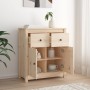 Aparador de madera maciza de pino 70x35x80 cm de , Aparadores - Ref: Foro24-813749, Precio: 106,06 €, Descuento: %