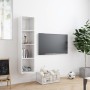 Estantería/mueble de TV blanco brillo 143x30x36 cm de , Estantes y estanterías - Ref: Foro24-800267, Precio: 77,77 €, Descuen...