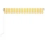 Toldo retráctil automático amarillo y blanco 450x300 cm de vidaXL, Toldos - Ref: Foro24-3068928, Precio: 378,37 €, Descuento: %