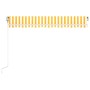 Toldo retráctil automático amarillo y blanco 450x300 cm de vidaXL, Toldos - Ref: Foro24-3068928, Precio: 440,71 €, Descuento: %