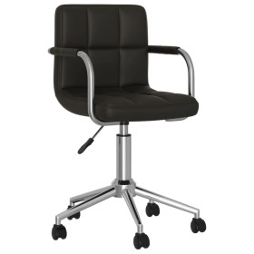 Silla de comedor giratoria cuero sintético negro de , Sillas de comedor - Ref: Foro24-3088186, Precio: 99,56 €, Descuento: %