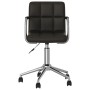 Silla de comedor giratoria cuero sintético negro de , Sillas de comedor - Ref: Foro24-3088186, Precio: 99,56 €, Descuento: %