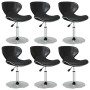 Sillas de comedor 6 unidades cuero sintético negro de , Sillas de comedor - Ref: Foro24-3088586, Precio: 297,12 €, Descuento: %