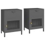 Mesitas de noche 2 uds acero y cristal antracita 40x30x54,5 cm de , Mesitas de noche - Ref: Foro24-3095204, Precio: 183,07 €,...