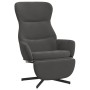 Sillón de relax con reposapiés terciopelo gris oscuro de , Sillones - Ref: Foro24-3097496, Precio: 119,58 €, Descuento: %