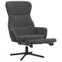 Sillón de relax con reposapiés terciopelo gris oscuro de , Sillones - Ref: Foro24-3097496, Precio: 119,58 €, Descuento: %