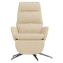 Sillón de relax con reposapiés tela color crema de , Sillones - Ref: Foro24-3097526, Precio: 130,17 €, Descuento: %