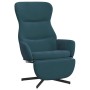 Sillón de relax con reposapiés terciopelo azul de , Sillones - Ref: Foro24-3097505, Precio: 118,43 €, Descuento: %
