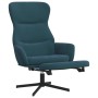 Sillón de relax con reposapiés terciopelo azul de , Sillones - Ref: Foro24-3097505, Precio: 118,43 €, Descuento: %