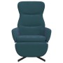Sillón de relax con reposapiés terciopelo azul de , Sillones - Ref: Foro24-3097505, Precio: 118,43 €, Descuento: %