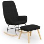 Sillón mecedora con taburete tela negro de , Mecedoras - Ref: Foro24-3097710, Precio: 138,74 €, Descuento: %