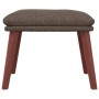 Sillón de relax con taburete de tela gris taupé de , Sillones - Ref: Foro24-3097880, Precio: 142,55 €, Descuento: %
